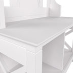 Perchero con banco de almacenamiento para zapatos – Cerezo Bing / Roble Blanco Puro / Gris Cape Cod / Gris Lavado, 1 persona