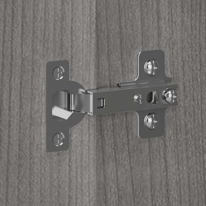 Armario alto con puertas y estantes gris tormenta / blanco / gris platino
