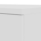 Armario alto con puertas y estantes gris tormenta / blanco / gris platino