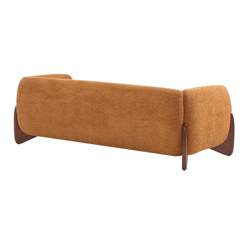 Sofá de 3 plazas Bouclé con patas de madera