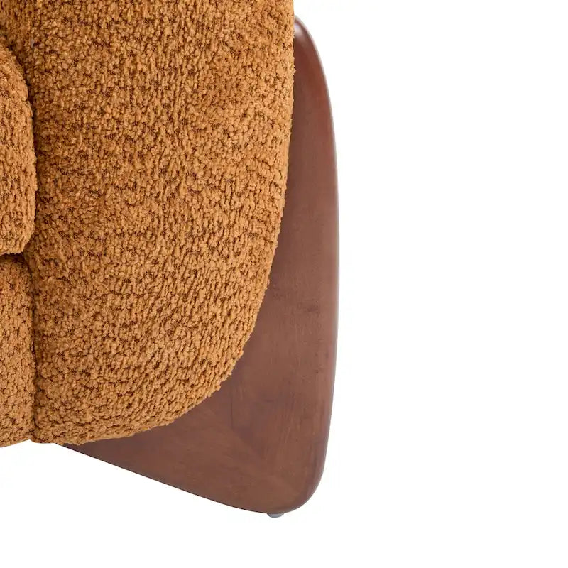 Sofá de 3 plazas Bouclé con patas de madera