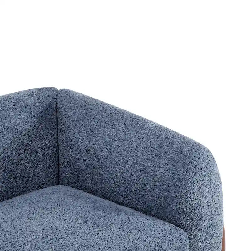 Sofá de 3 plazas Bouclé con patas de madera