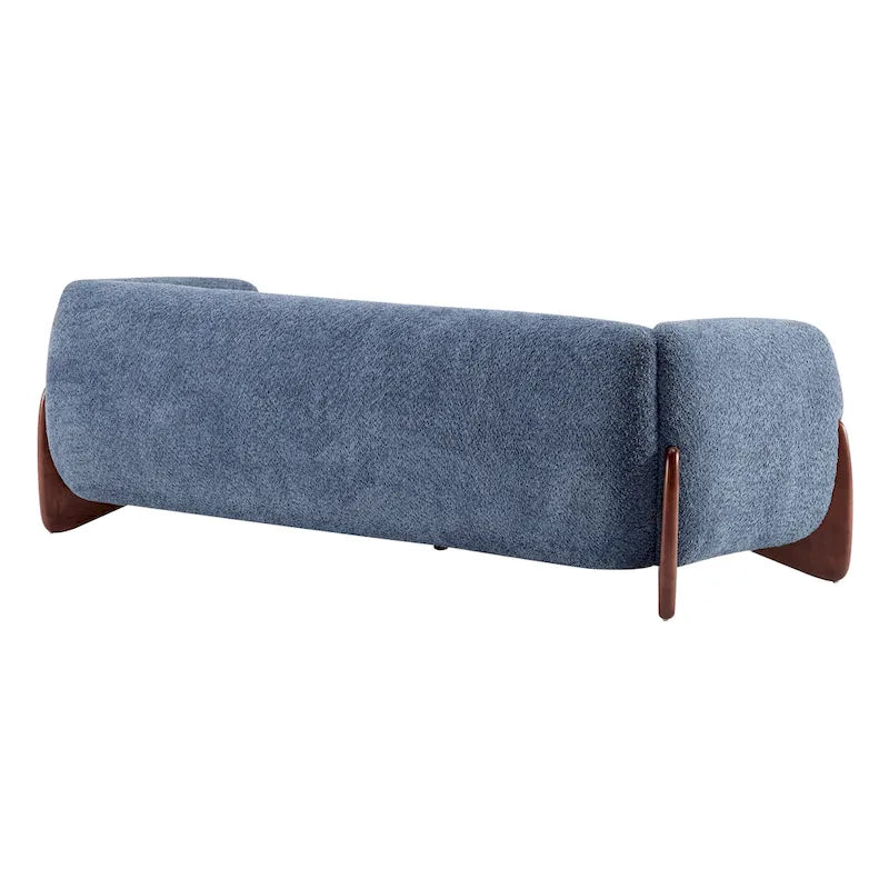 Sofá de 3 plazas Bouclé con patas de madera