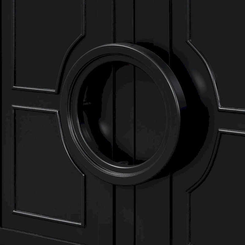 Aparador/bufé de 4 puertas estilo francés en azul marino y negro