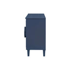 Aparador/bufé de 4 puertas estilo francés en azul marino y negro