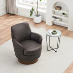 Sillón giratorio Barrel – Beige / Gris oscuro / Marrón / Azul / Gris, Individual, 360°