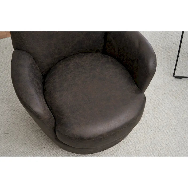 Sillón giratorio Barrel – Beige / Gris oscuro / Marrón / Azul / Gris, Individual, 360°