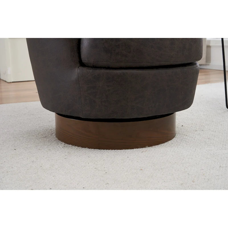 Sillón giratorio Barrel – Beige / Gris oscuro / Marrón / Azul / Gris, Individual, 360°