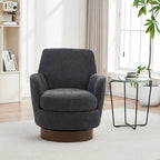 Sillón giratorio Barrel – Beige / Gris oscuro / Marrón / Azul / Gris, Individual, 360°