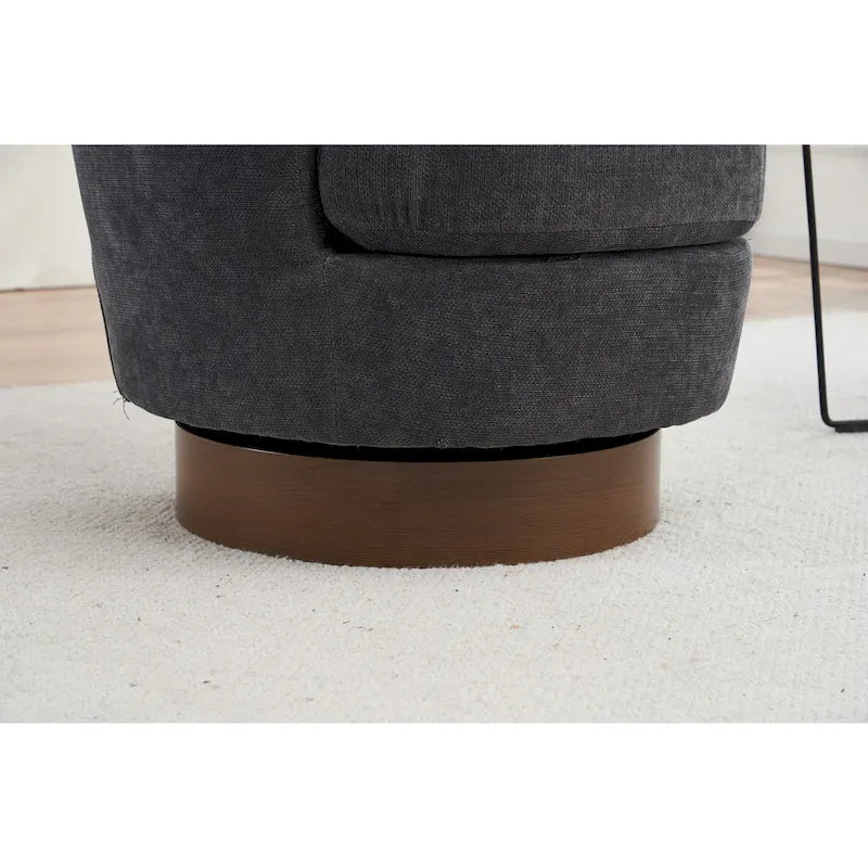 Sillón giratorio Barrel – Beige / Gris oscuro / Marrón / Azul / Gris, Individual, 360°