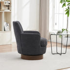 Sillón giratorio Barrel – Beige / Gris oscuro / Marrón / Azul / Gris, Individual, 360°