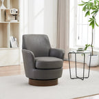 Sillón giratorio Barrel – Beige / Gris oscuro / Marrón / Azul / Gris, Individual, 360°