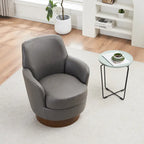 Sillón giratorio Barrel – Beige / Gris oscuro / Marrón / Azul / Gris, Individual, 360°