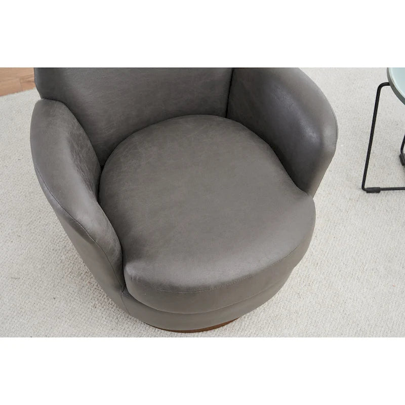 Sillón giratorio Barrel – Beige / Gris oscuro / Marrón / Azul / Gris, Individual, 360°