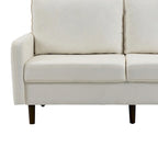 Sofá de dos plazas de terciopelo blanco / jengibre / azul marino / gris / amarillo con patas de madera