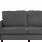 Sofá de dos plazas de terciopelo blanco / jengibre / azul marino / gris / amarillo con patas de madera