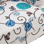 Sillón decorativo tapizado con botones y almohada lumbar | Azul lago / Gris / Beige / Marrón | Un asiento