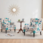 Sillón decorativo tapizado con botones y almohada lumbar | Azul lago / Gris / Beige / Marrón | Un asiento