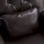 Sillón decorativo tapizado con botones y almohada lumbar | Azul lago / Gris / Beige / Marrón | Un asiento