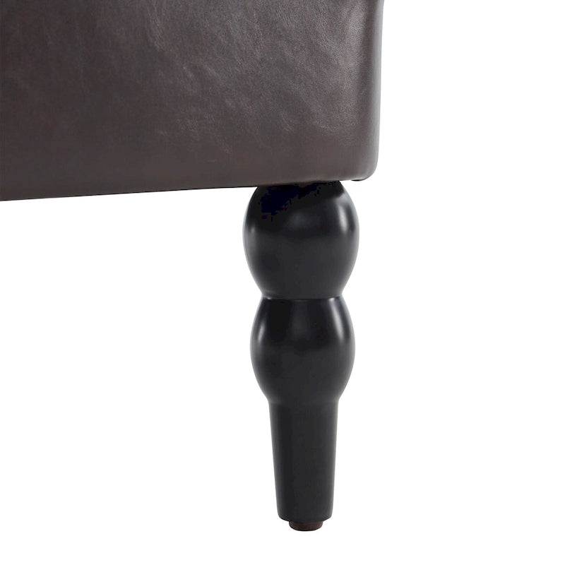 Sillón decorativo tapizado con botones y almohada lumbar | Azul lago / Gris / Beige / Marrón | Un asiento