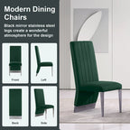 Sillas de comedor modernas de respaldo alto multicolor con tachuelas - Juego de 2