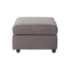 Sillón acurrucador de respaldo de almohada de gran tamaño en gris carbón/azul marino con otomana, para 1 o 2 personas