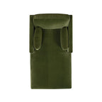 Diván de terciopelo de alto rendimiento verde oliva / beige francés / marrón oscuro, 1 asiento