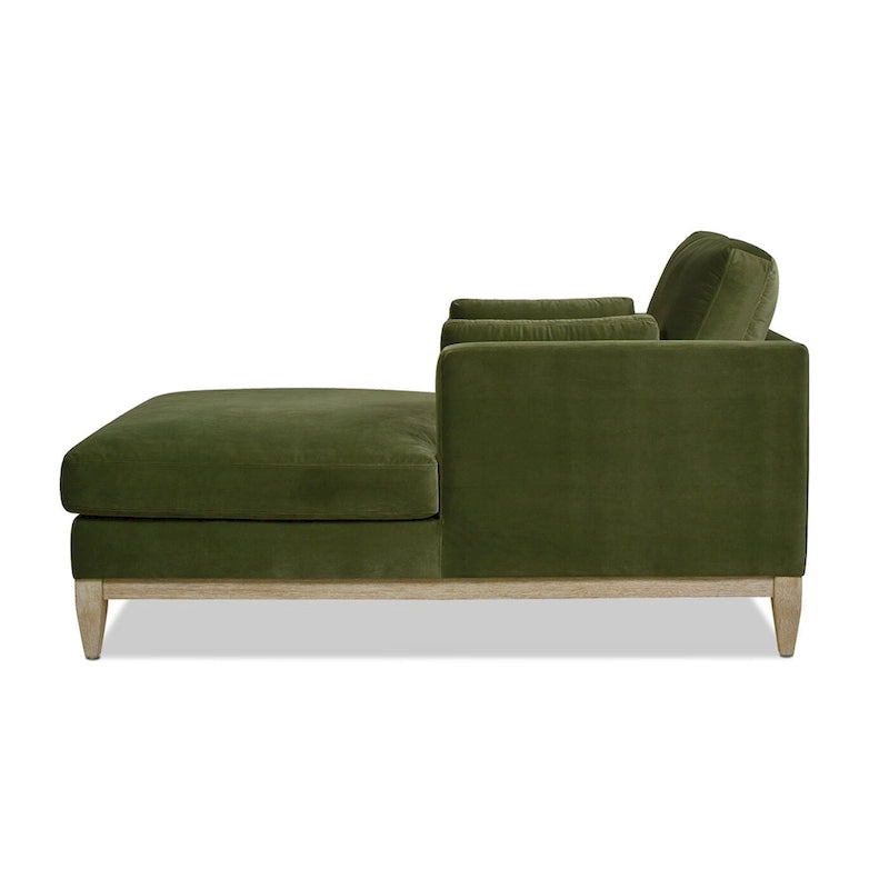 Diván de terciopelo de alto rendimiento verde oliva / beige francés / marrón oscuro, 1 asiento