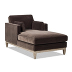 Diván de terciopelo de alto rendimiento verde oliva / beige francés / marrón oscuro, 1 asiento