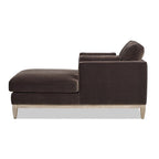 Diván de terciopelo de alto rendimiento verde oliva / beige francés / marrón oscuro, 1 asiento