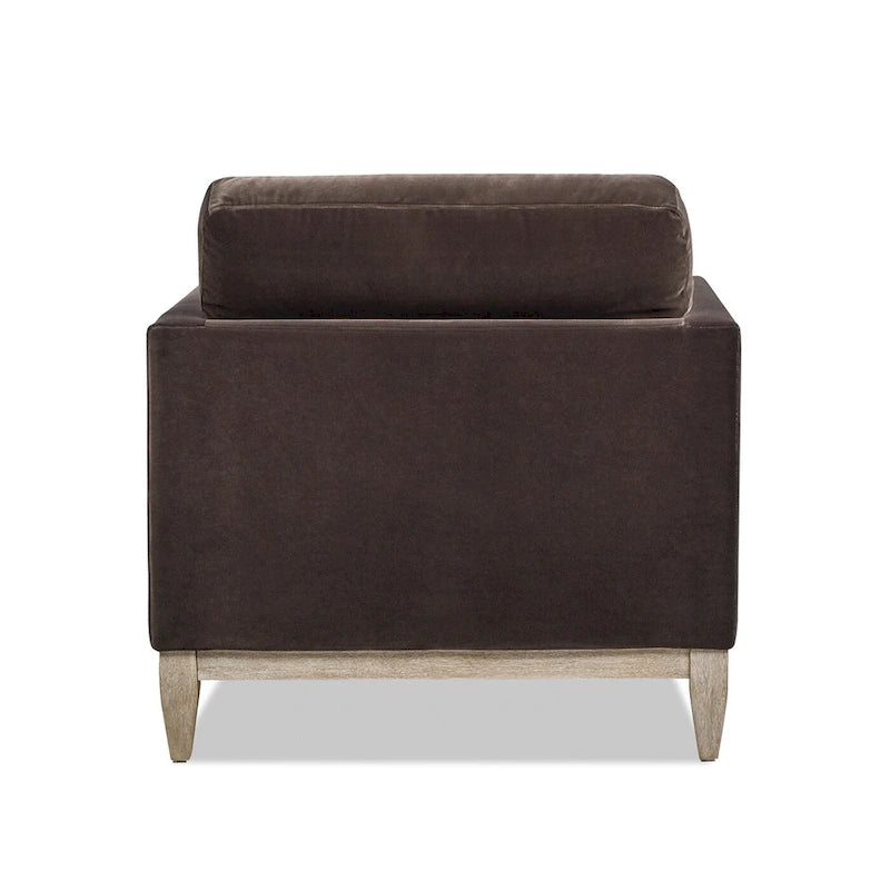 Diván de terciopelo de alto rendimiento verde oliva / beige francés / marrón oscuro, 1 asiento