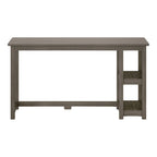 Escritorio de madera natural / blanco / gris / arcilla con 2 estantes, individual, 120-140 cm