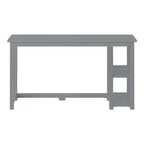 Escritorio de madera natural / blanco / gris / arcilla con 2 estantes, individual, 120-140 cm