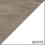 Estantería de 5 estantes con armario de 2 puertas – Gris/Blanco Shiplap o Negro Vintage/Pino, estilo rústico, 1 persona
