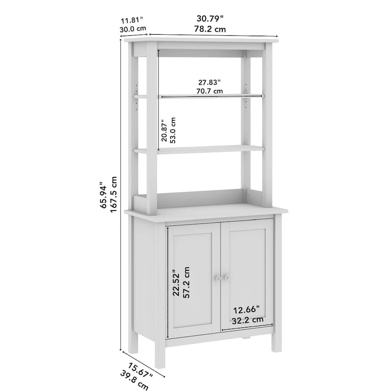 Estantería de 5 estantes con armario de 2 puertas – Gris/Blanco Shiplap o Negro Vintage/Pino, estilo rústico, 1 persona