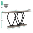 Mesa consola rectangular de mármol sintético blanco y dorado, montaje para 1 persona