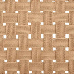 Silla de comedor sin brazos de tejido natural, opciones en negro/natural y nogal, juego de 2