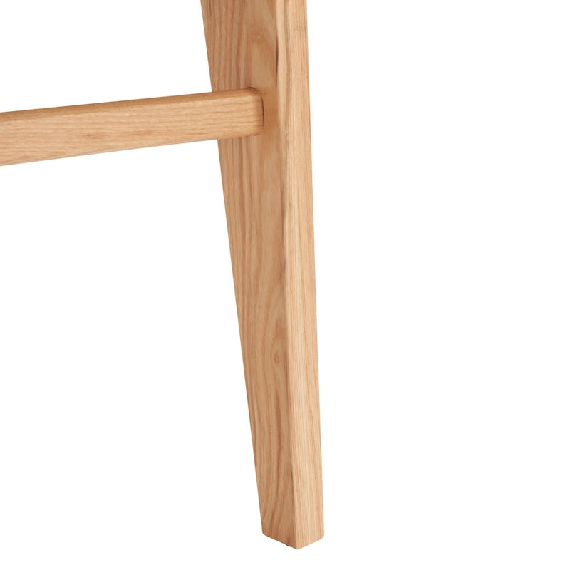 Silla de comedor sin brazos de tejido natural, opciones en negro/natural y nogal, juego de 2
