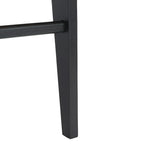 Silla de comedor sin brazos de tejido natural, opciones en negro/natural y nogal, juego de 2