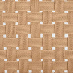 Silla de comedor sin brazos de tejido natural, opciones en negro/natural y nogal, juego de 2