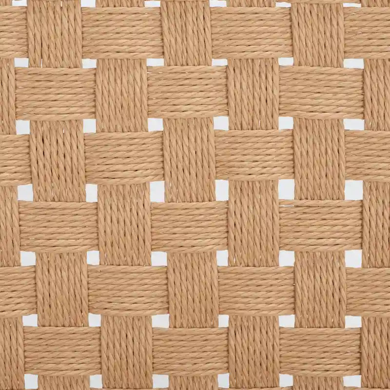 Silla de comedor sin brazos de tejido natural, opciones en negro/natural y nogal, juego de 2
