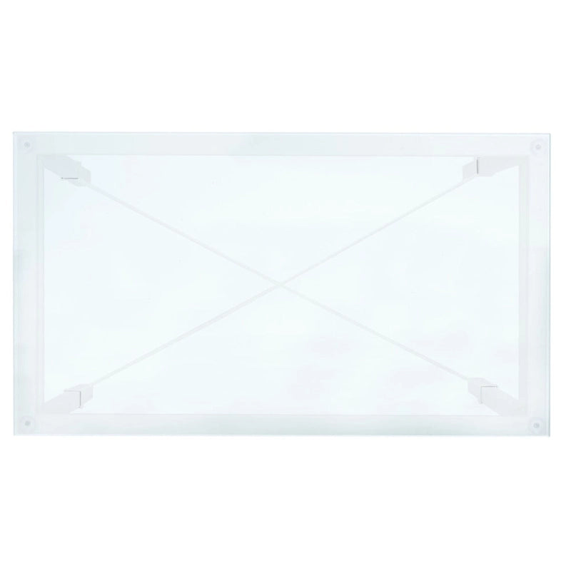 Mesa auxiliar con superficie de cristal, plateado/blanco/negro/dorado – Asiento individual, 22" An. x 13" Pr. x 25" Al.