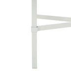 Mesa auxiliar con superficie de cristal, plateado/blanco/negro/dorado – Asiento individual, 22" An. x 13" Pr. x 25" Al.