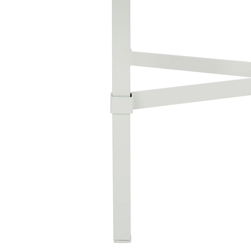 Mesa auxiliar con superficie de cristal, plateado/blanco/negro/dorado – Asiento individual, 22" An. x 13" Pr. x 25" Al.
