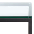 Mesa auxiliar con superficie de cristal, plateado/blanco/negro/dorado – Asiento individual, 22" An. x 13" Pr. x 25" Al.