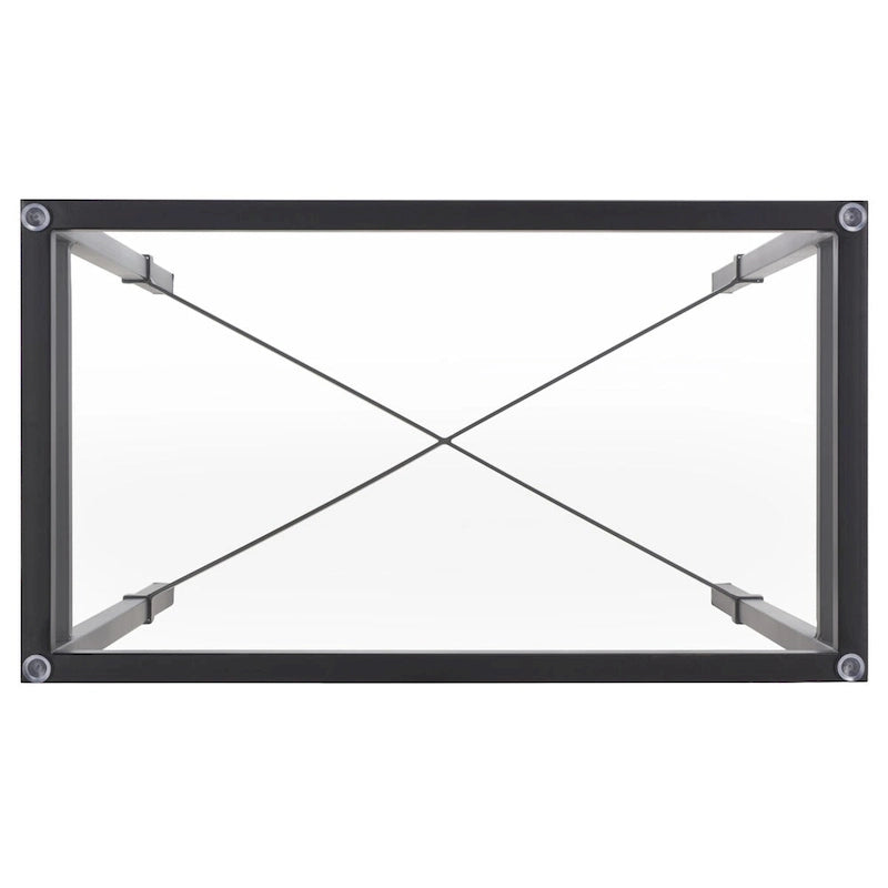 Mesa auxiliar con superficie de cristal, plateado/blanco/negro/dorado – Asiento individual, 22" An. x 13" Pr. x 25" Al.