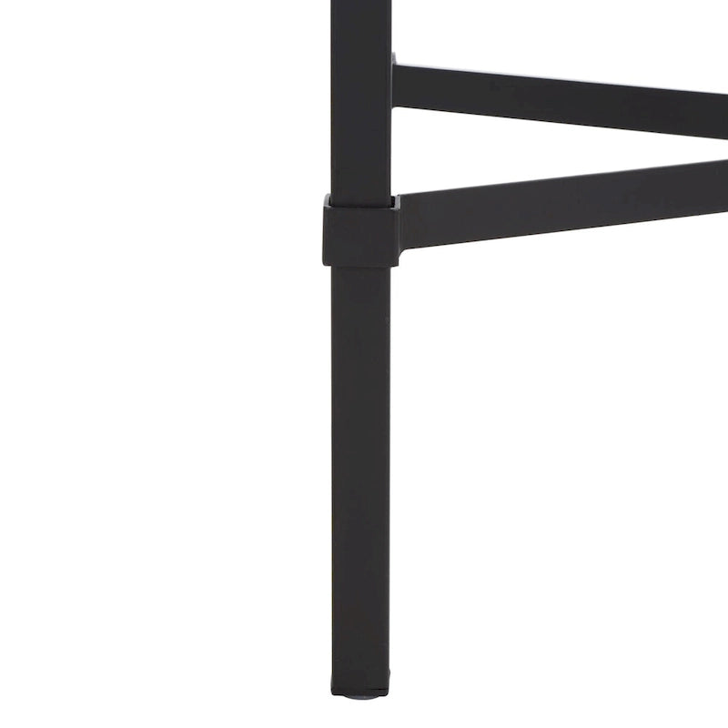Mesa auxiliar con superficie de cristal, plateado/blanco/negro/dorado – Asiento individual, 22" An. x 13" Pr. x 25" Al.