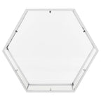 Mesa de centro hexagonal de cristal cromado – Estilo de sala de estar para 1 asiento