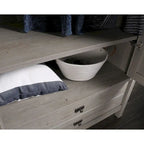 Armario de 2 puertas independiente con cajón, Blanco Suave / Roble Raven / Roble Mystic