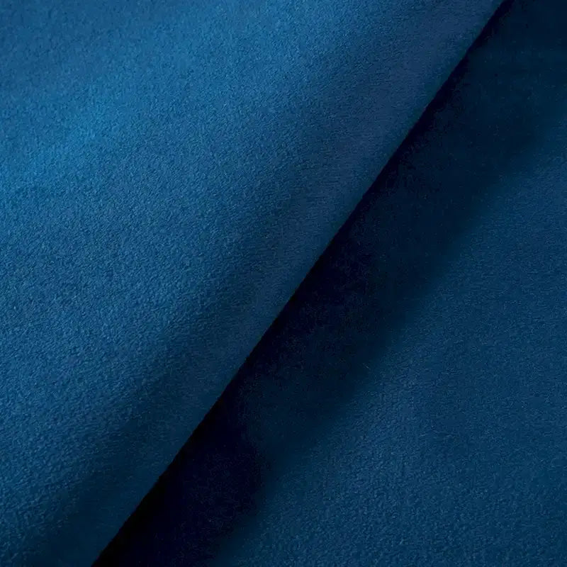 Estructura de cama con alas en terciopelo color marfil y azul – Queen/King, Para 2